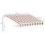 Auvents de patio 13 pi x 8 pi - Pare-soleil rétractable et à eau, manivelle manuelle, cadre en aluminium, rayures rouges pour le balcon de l'auvent