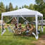 Abri escamotable pliant instantané résistant aux rayons UV de 10 pi x 10 pi avec tente en toile escamotable avec filet en filet respirant pour la terrasse-126333993