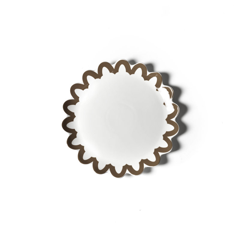 Assiette plate Russet Arabesque, Brun