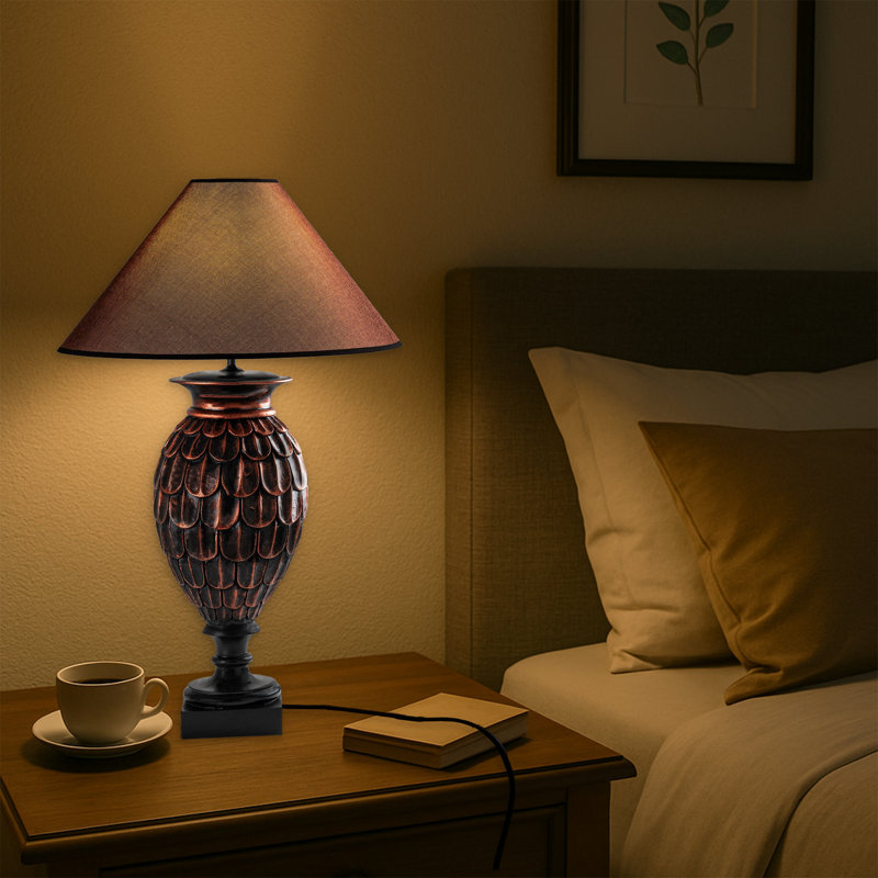 Lampe de table Armadillo, Brun