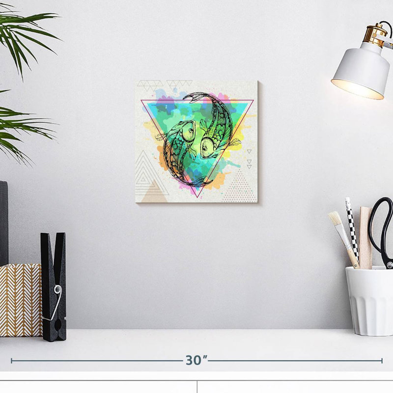 Javetta Geometric Pisces, 10" H x 10" W