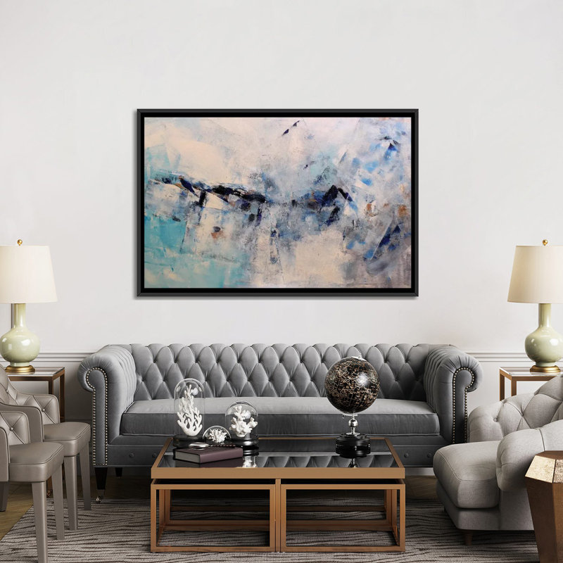 « melody i », reproduction sur toile, H 18 po x l 26 po x P 1,5 po, Toile avec cadre noir, Pas de tapis
