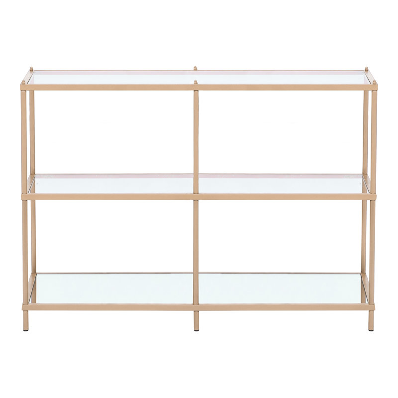 Florentine 42'' Glass Top Console Table, Champagne