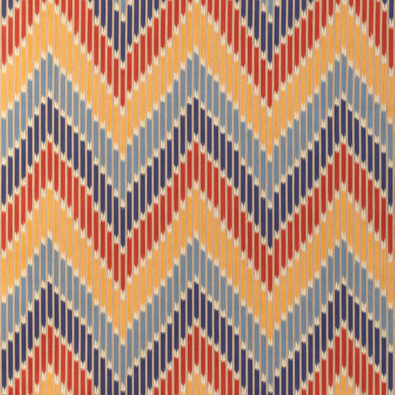 La Menagerie Cascade Print 100% Cotton Fabric, Red/Blue