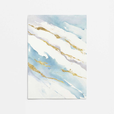 Snow Drift with Gold Accents, impression dans un cadre
