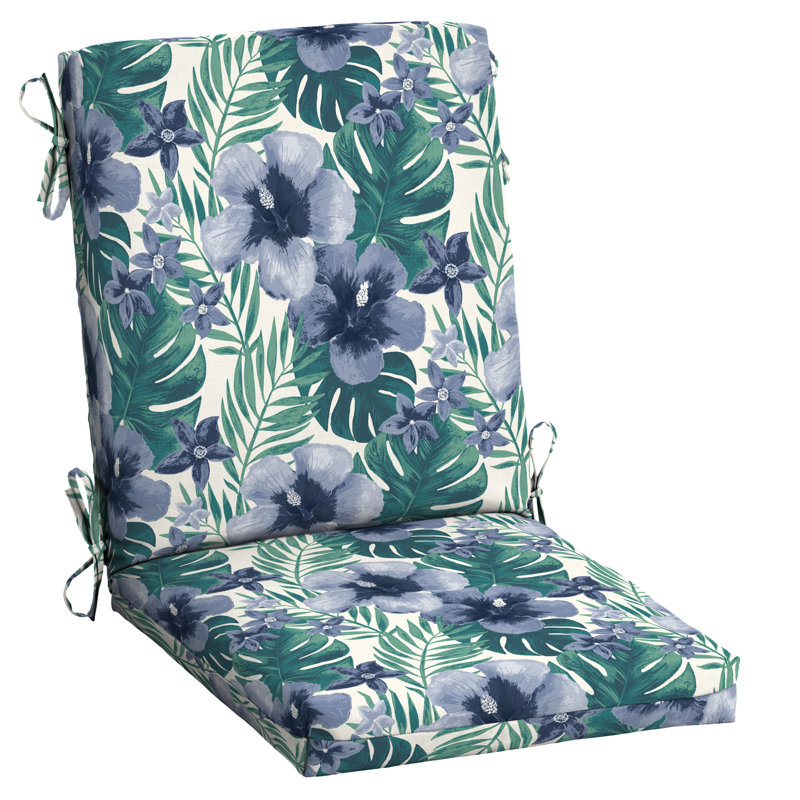 ARDEN Outdoor Lounge Chair 3.5" Cushion, 3.5" H x 20" W x 20" D, Blue/Purple