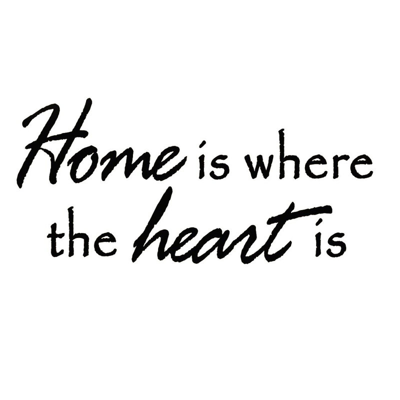 Décalcomanie murale « Home is where the cardiaque is » de Daggett, H 10 po x l 22 po