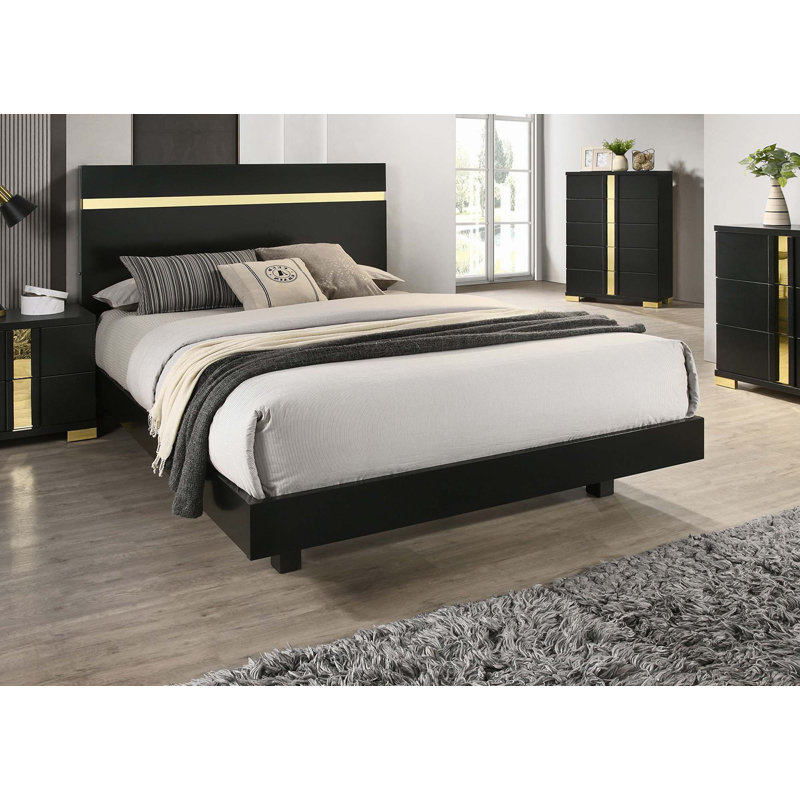 1Pc Bed Underbed LED(Only Bed), Full, Black