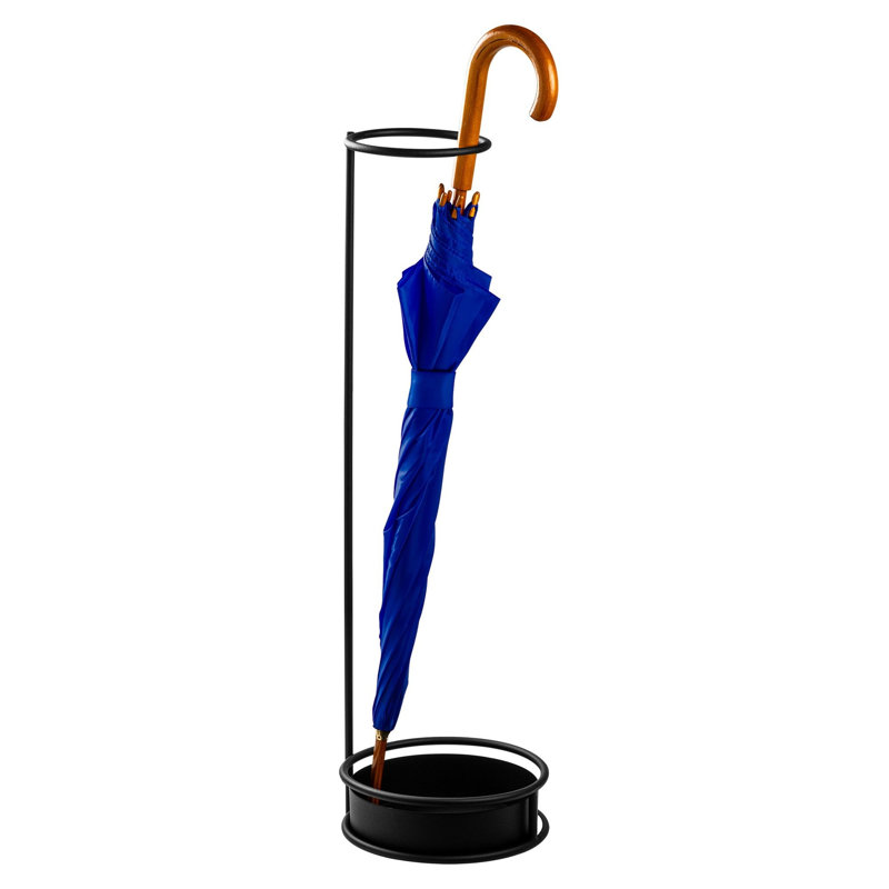Porte-parapluie durable en métal, noir, 8,7 x 8,7 x 29,5 pouces | Fabrication 100% métal robuste pour plus de stabilité | Parfait pour les vestibules de la maison ou du bureau, il est élégant et fonctionnel pour garder votre espace organisé