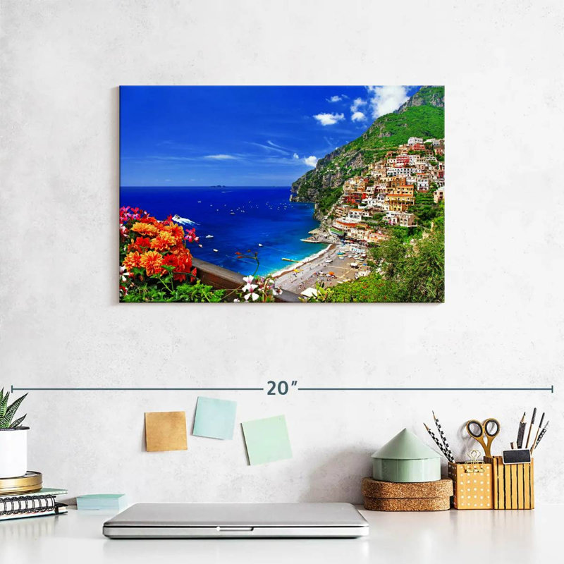 Gillard, pittoresque village de Positano, H 8 po x l 12 po