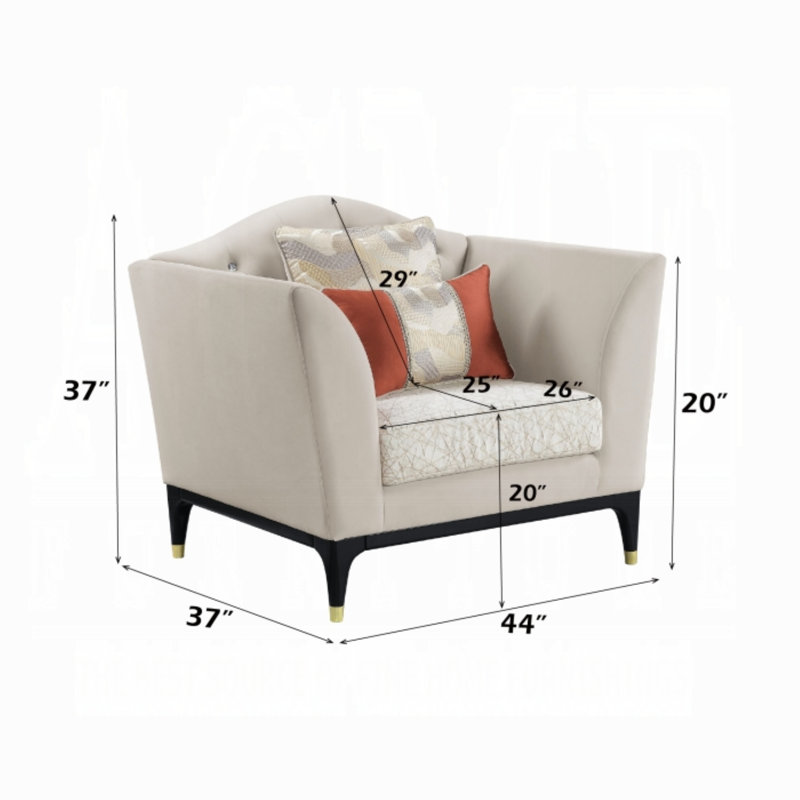 Chaise Tayden avec 2 coussins