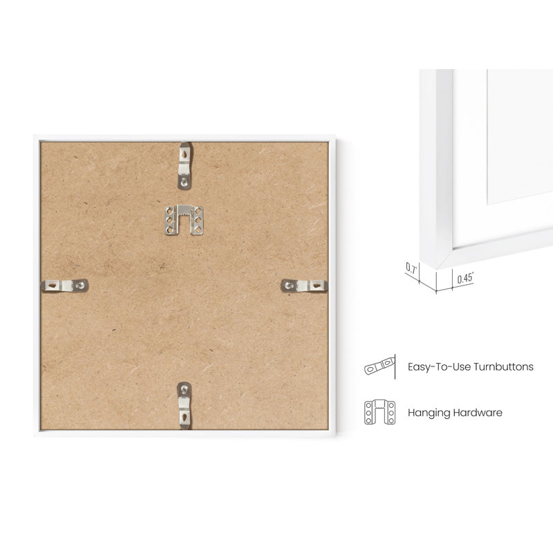 10x10 White Aluminum Wall-Mounted Poster Frame Set