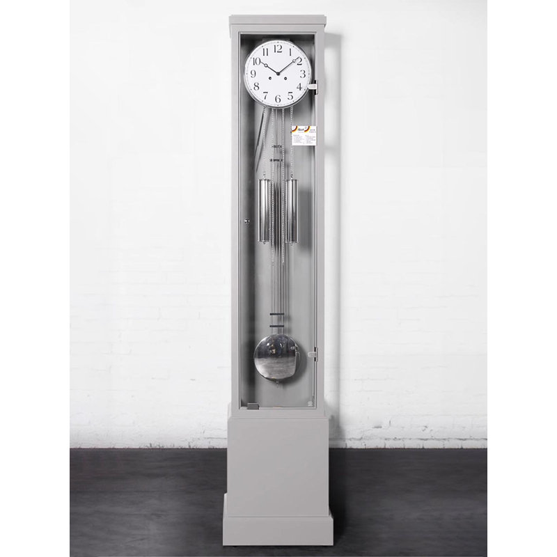 76.18 in. H Glass and Solid Wood Grandfather Clock