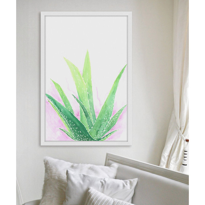 « agave », reproduction d’art encadrée, H 18 po x l 12 po