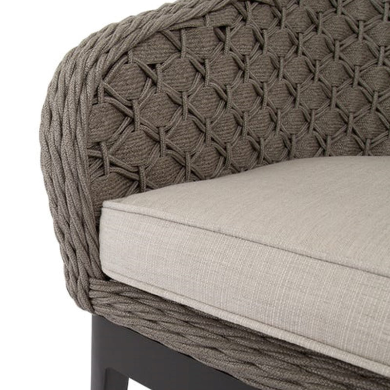 Marbella Outdoor Dining Armchair, Echo Ash Sunbrella®
