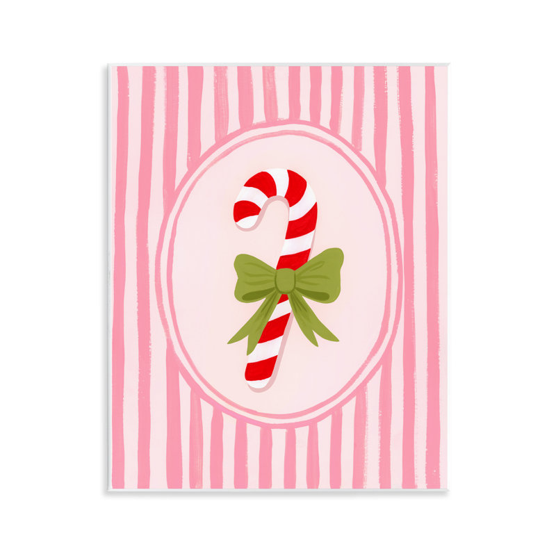 Plaque murale «Candy Cane» avec rayures à ruban, design par Courtney Haley