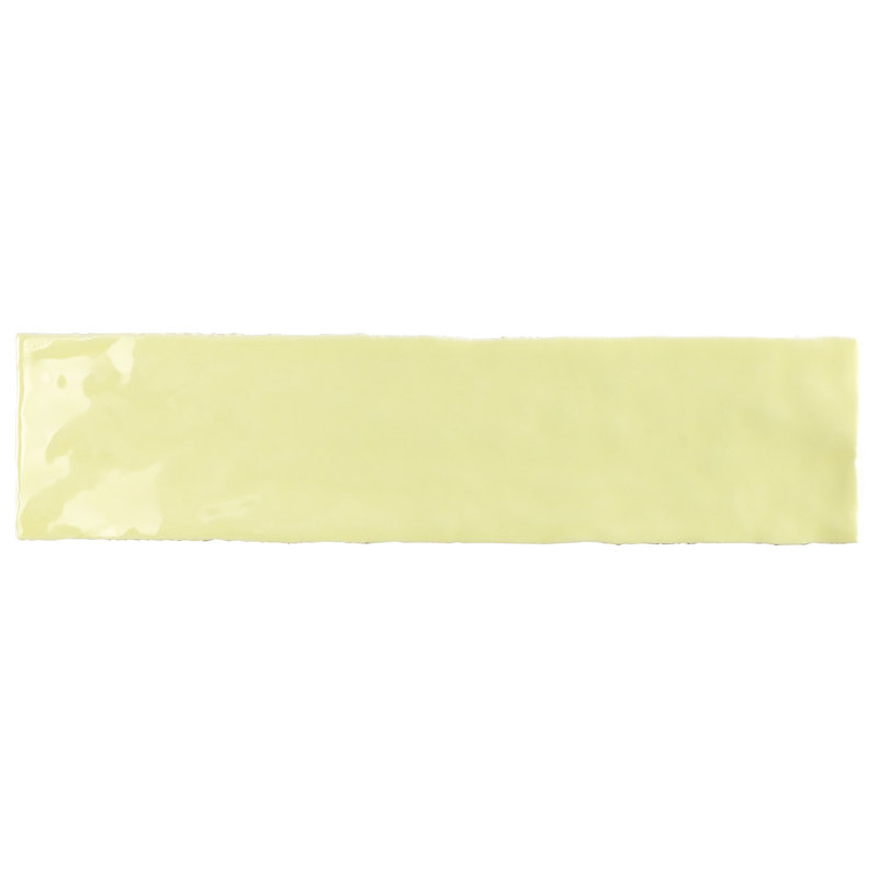 Subway Tile 3" x 12" Straight Edge Ceramic Singular Wall & Floor Tile, Yellow