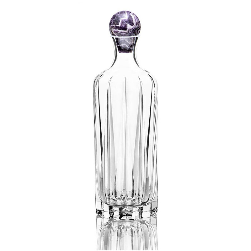 Anna New York Crystal Whiskey Decanter, Amethyst