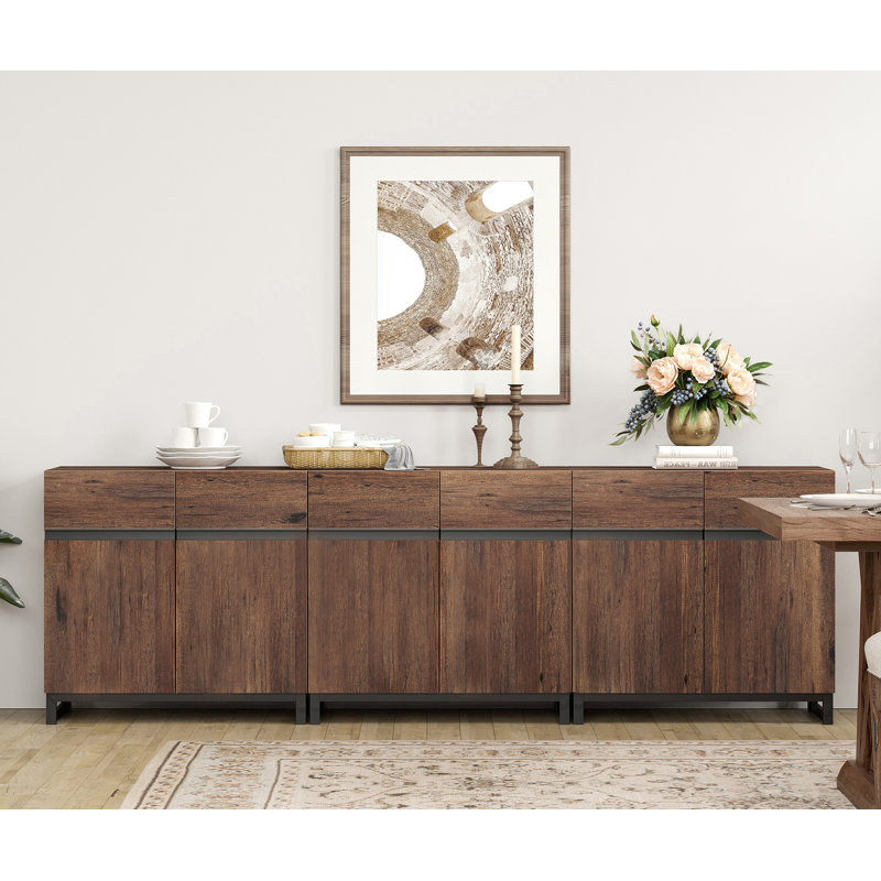 Armoire d'appoint en acier Aadam Cottondale, Brun