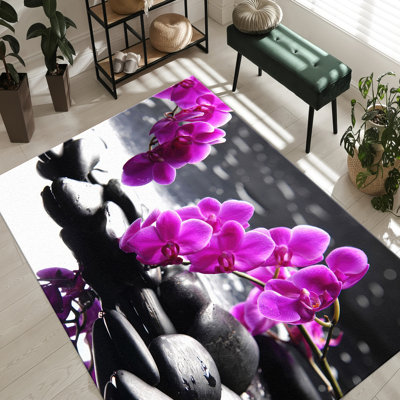 Chic Pastel Floral Art Pattern Area Rug with High Pile Soft Texture for Stylish Home Interior Decor Enhancement and Comfort Underfoot