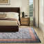 Tapis bleu marine à bordure corail Abani Kyleigh DAL110A-625378369