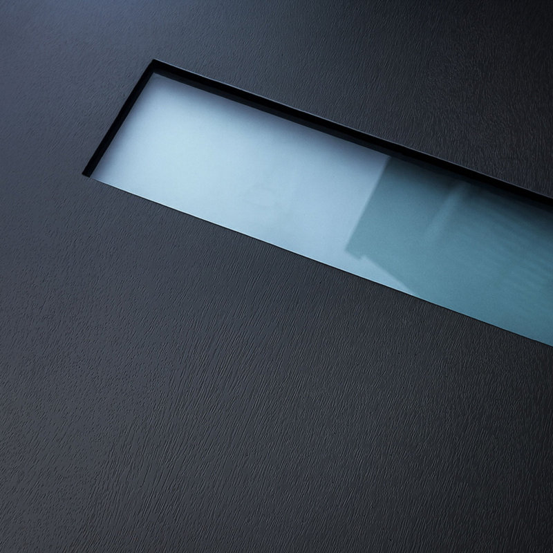 36 po X 80 po Dalle de porte extérieure en fibre de verre noire - ouverture vers la gauche, Gauche