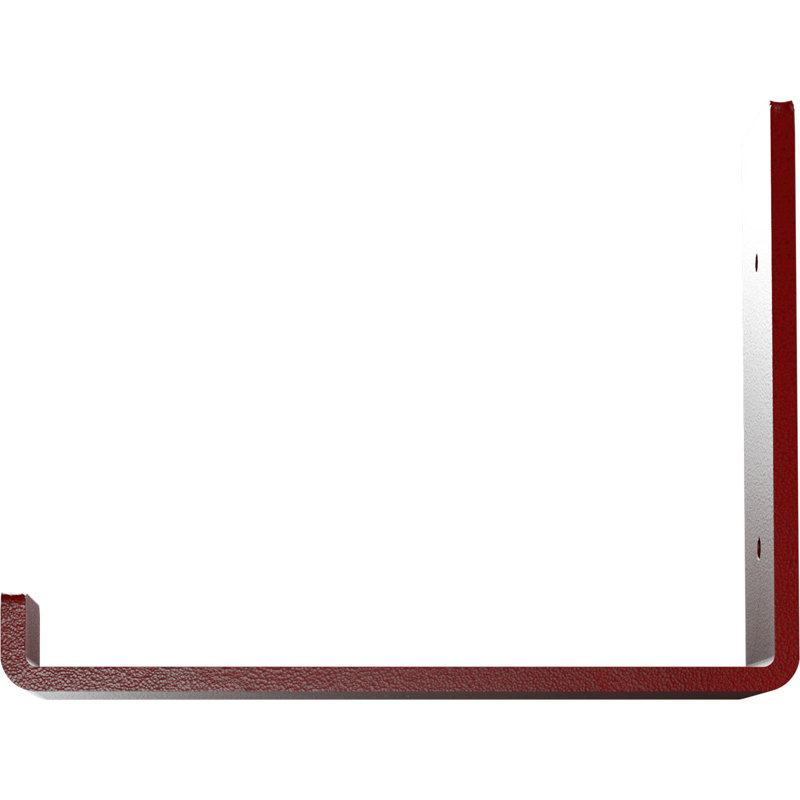 2"W x 8"D x 6"H Steel Hanging Shelf Bracket, Hammered Bright Red, Hammered Bright Red, 6" H x 2" W x 8" D