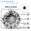 Horloge murale blanche texturée abstraite 12 po