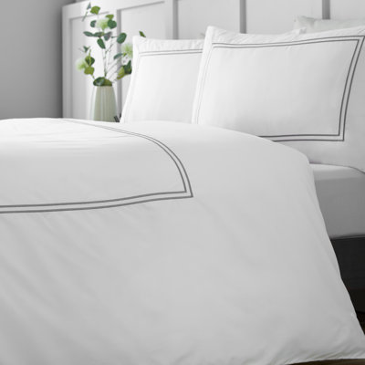 So Soft Mono Satin Stitch Duvet Cover Set