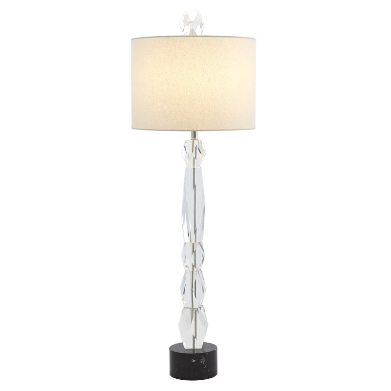 Facette Lamp W/Marble Base, Black