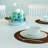 Faux Basket Weave Reversible Round Plastic Placemats-62936346