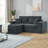 Boneless L-Shaped Sofa with Removable Ottoman, Deep Seat and Throw Pillows-1226718697