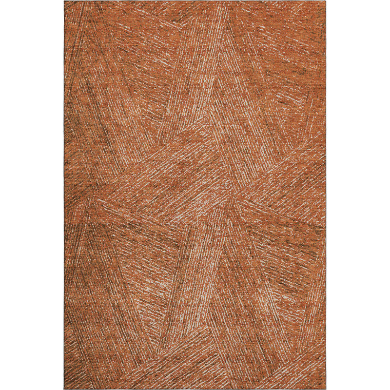 Premium Machine Washable Finchley AMF991 Lines Rug, Rectangle 8' x 10'