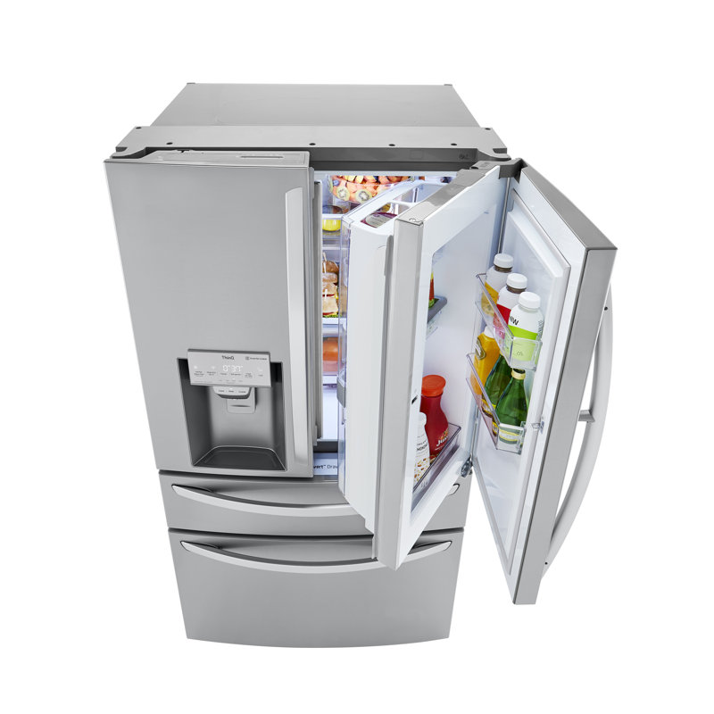 LG 36" Counter Depth French Door Refrigerator 23 cu. ft. Smart Refrigerator, Stainless Steel
