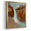 Turquoise Falls I, toile encadrée de qualité supérieure - prête à être accrochée-736576130-736576131