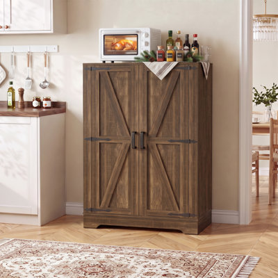 Armoire de rangement de style ferme 43,3 "avec 3 tablettes réglables