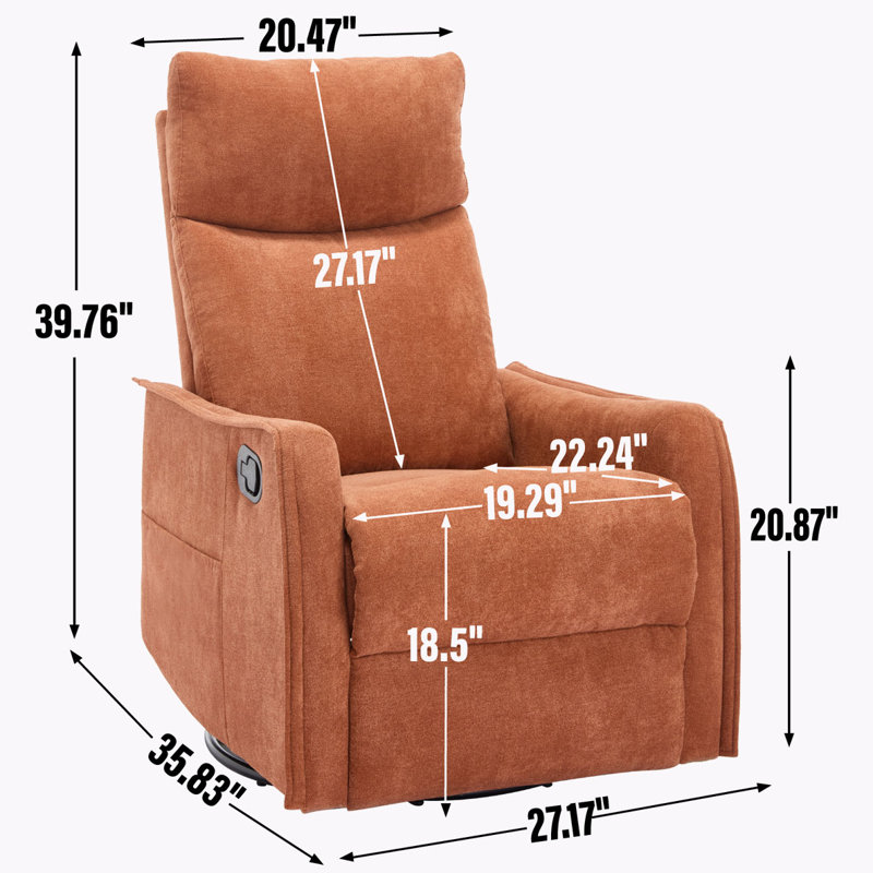 Recliner Chair, Orange