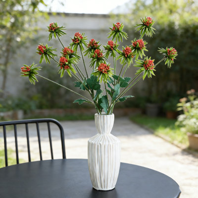 Ensemble de 6 fleurs de céleri simulant 23,2 po de long à 4 têtes de céleri artificiel vert, fausses fleurs, décoration de fête de mariage, Y
