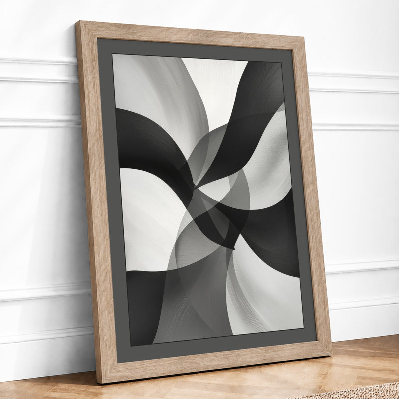 Spiral Vortex Geometric - Framed Print, A3 - 42.0 x 29.7 cm, Oak