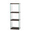 Bibliothèque moderne avec cadre 100% verre trempé et 100% bois de pin massif, couleur anthracite, 15,7 x 47,2 x 13,8 pouces | Conception élégante, solution peu encombrante pour la maison et le bureau, assemblage facile requis-174554393