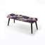Banc rembourré floral noir-135358669