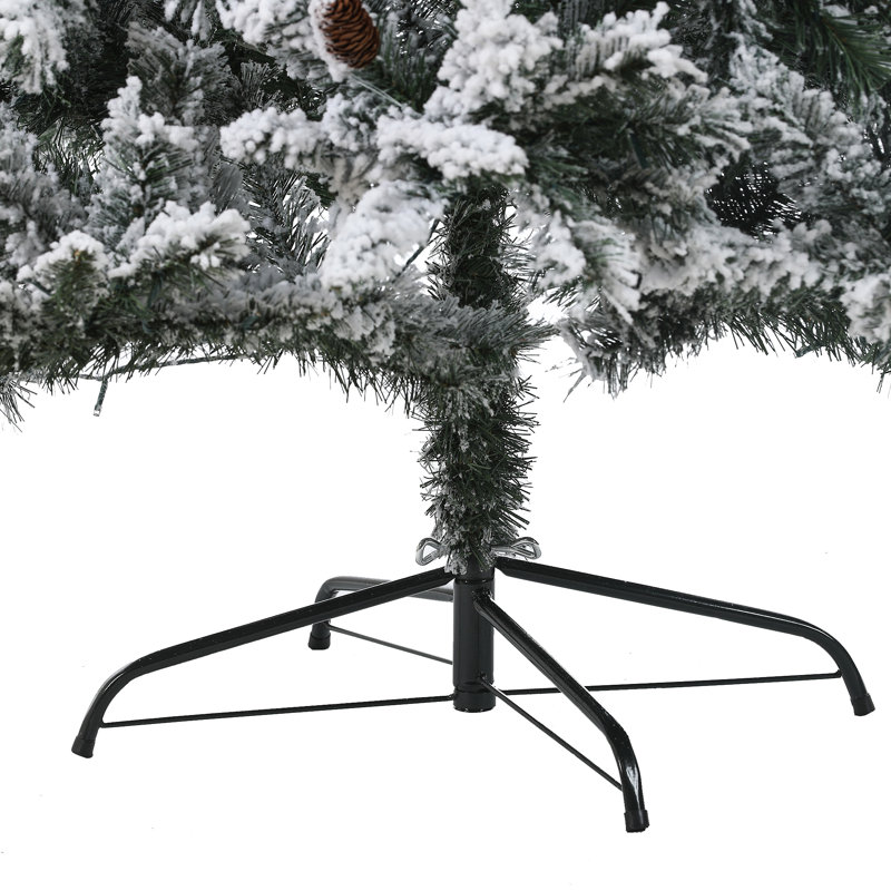 7ft Snow Flocked Spruce Christmas Tree with LED Lights