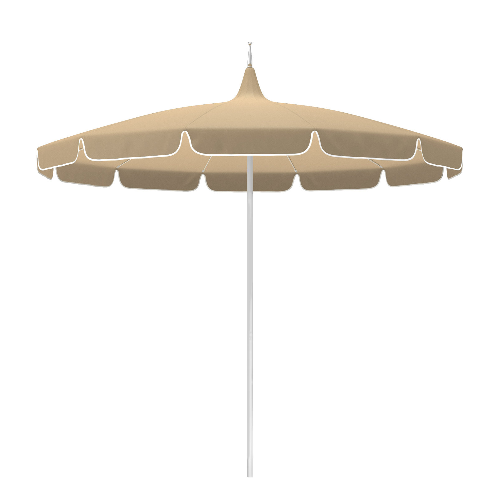 Nikolitsa 8.5' Sunbrella Pagoda Umbrella, Antique Beige Sunbrella® Canvas