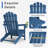 Foldable HDPE Outdoor Adirondack Chair With Cup Holder-21656035-29040197