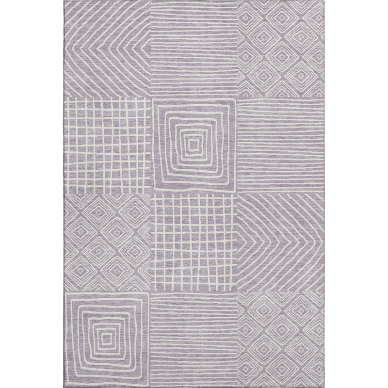 Premium Machine Washable Corry AMF1044 Geometric Rug, Rectangle 8' x 10'
