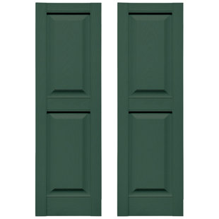 Builders Edge, panneaux sur mesure, volets surélevés, avec persiennes (Ensemble de 2)