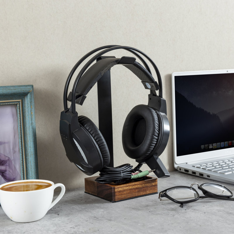 Acacia Wood Audio Rack Headphone Stand