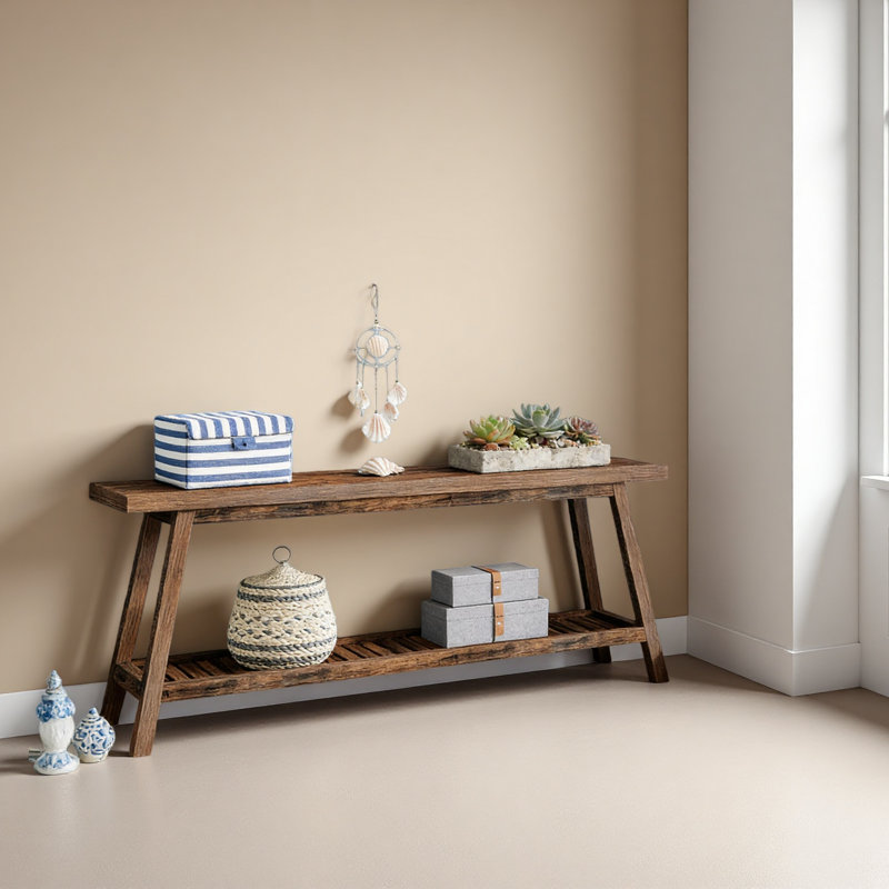 2-Tier Entryway Table,Sofa Table, Brown