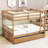 Kelsa Full Over Full Wooden Bunk Bed With Built-In Trundle, Ladder And Safety Guardrails-496279595