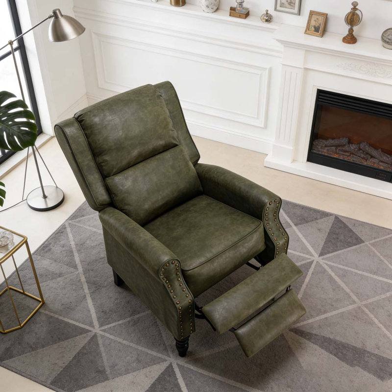 Faux Leather Pushback Recliner Chair